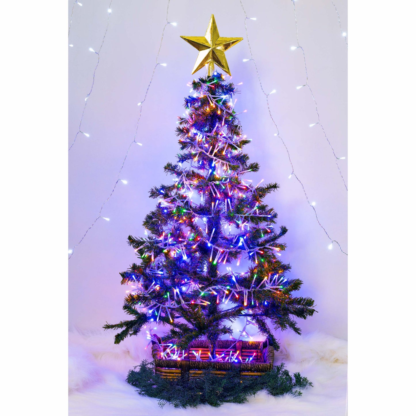 720 LED Cluster Light Chain - Clear Cable - 3 Colour Options