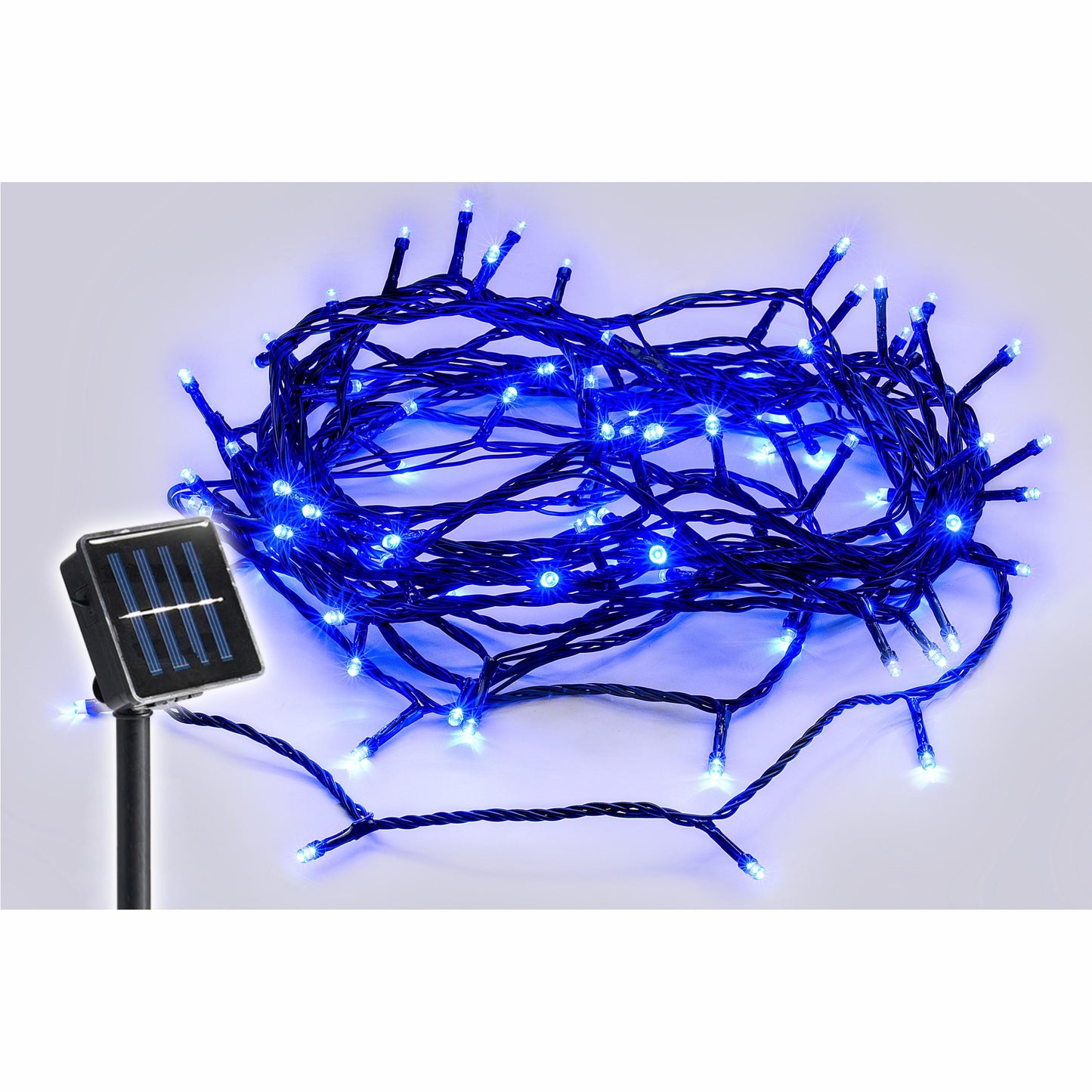 Solar 420 LED Fairy Light Chain - Dark Green Cable - 30m - 4 Colour Options