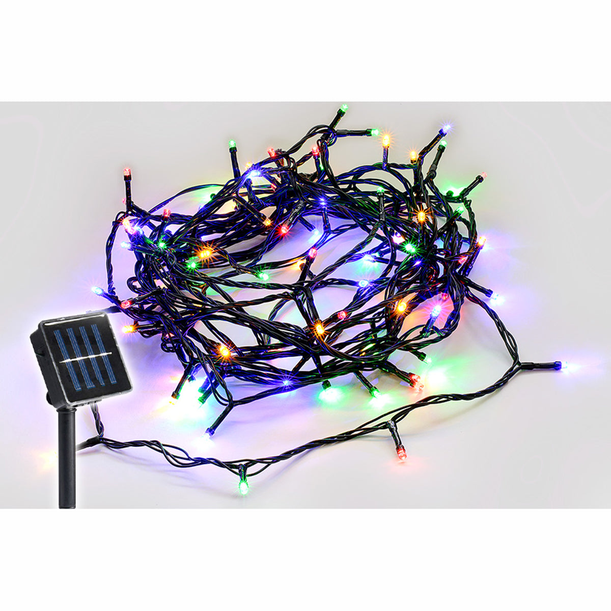 Solar 420 LED Fairy Light Chain - Dark Green Cable - 30m - 4 Colour Options