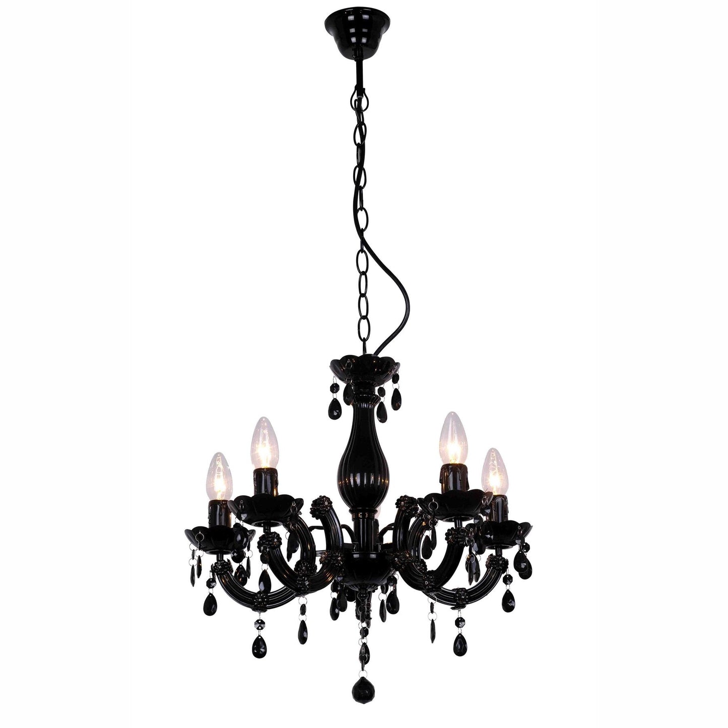 La Spezia Acrylic Chandelier Light - Black