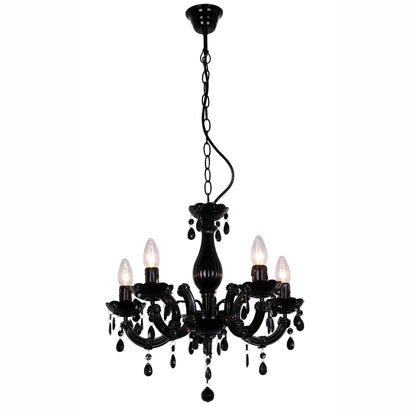 La Spezia Acrylic Chandelier Light - Black