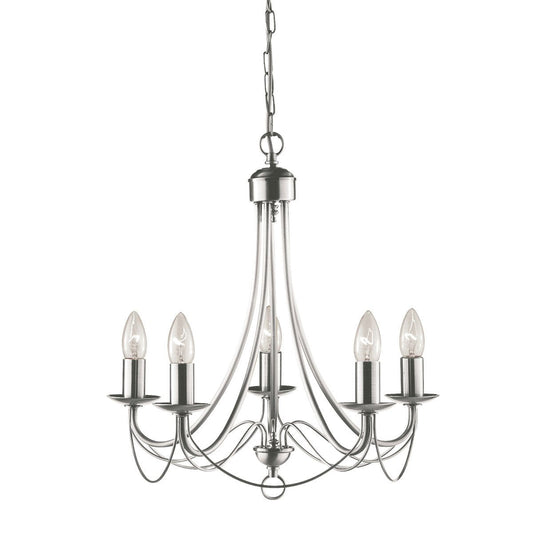 Zanzibar Chandelier Light - Satin Chrome