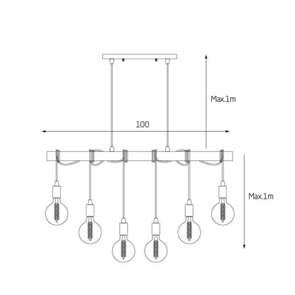 Tibery 6 Lights Pendant