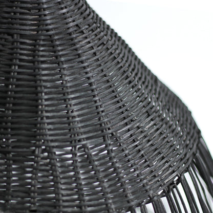 Shanen Rattan Pendant Light - Black / Natural