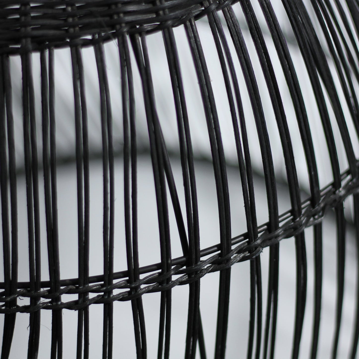 Shanen Rattan Pendant Light - Black / Natural