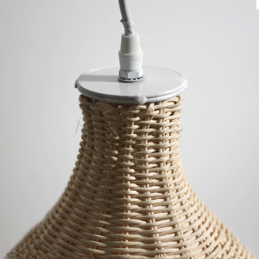 Shanen Rattan Pendant Light - Black / Natural