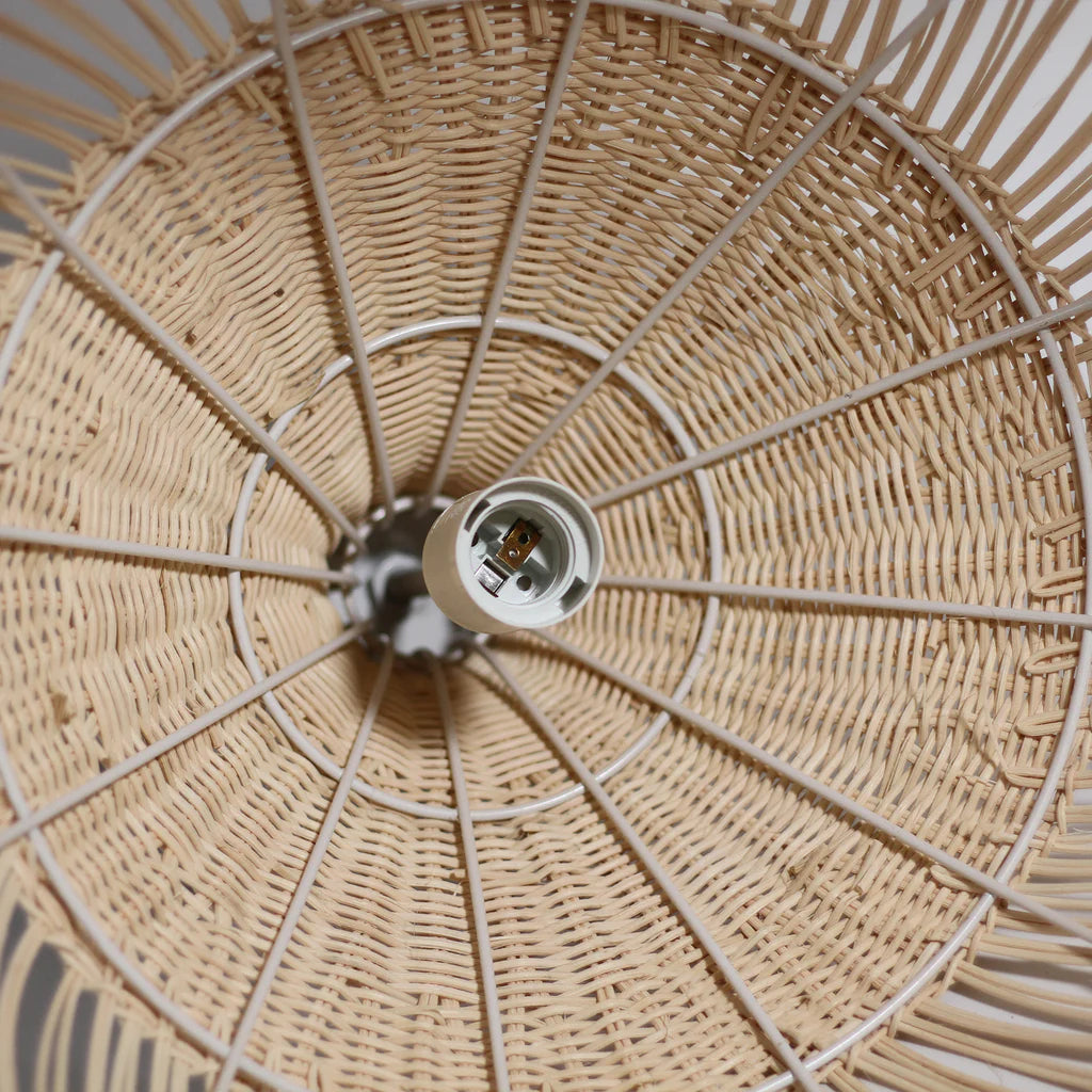 Shanen Rattan Pendant Light - Black / Natural