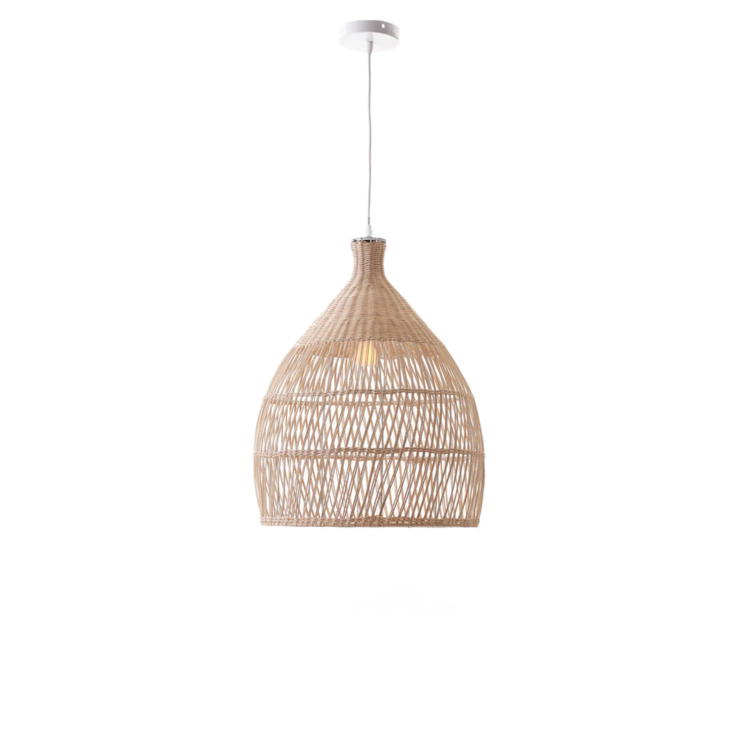 Shanen Rattan Pendant Light - Black / Natural