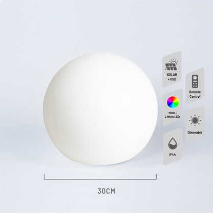 Led Mood Light Ball 30cm Solar+DC Power