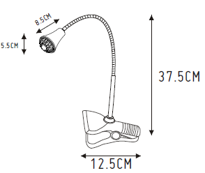 Lux Clamp 3 Watt LED Desk Lamp Silver