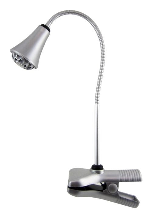 Lux Clamp 3 Watt LED Desk Lamp Silver