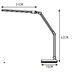 Lux Flex 4 Watt LED Desk Lamp Silver