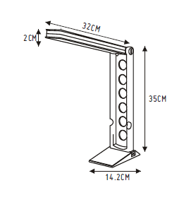 Lux Fold 7 Watt LED Desk Lamp Silver