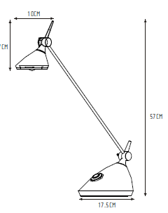 Lux Office 5.4 Watt LED Desk Lamp Silver