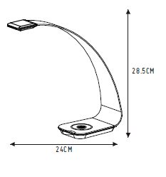 Lux Trend 3 Watt LED Desk Lamp Silver