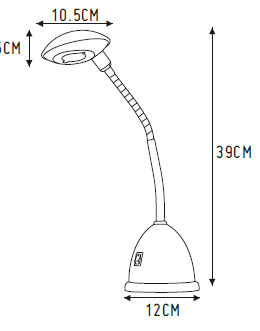 Lux Ufo 3 Watt LED Desk Lamp White