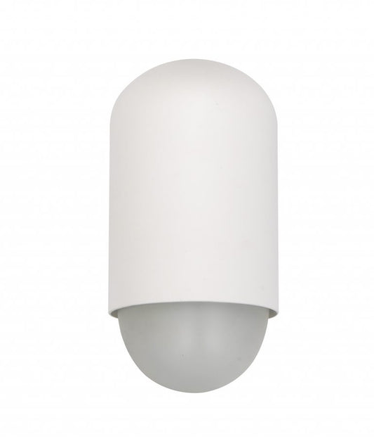 Exterior Oval Wall Light Matt White Ip44