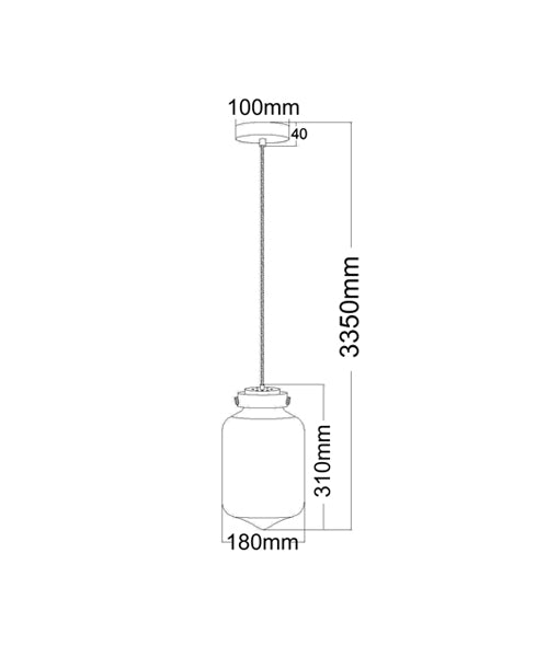 Mason Tipped Glass Pendant