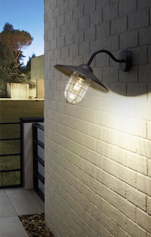 Melgoa One Light Black Exterior Wall Light