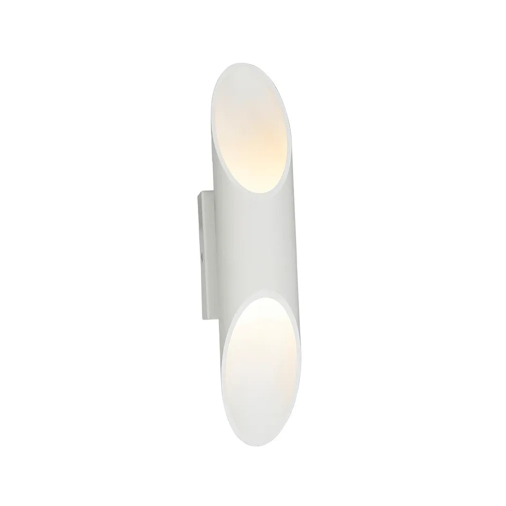 MILAN: LED Interior Matte White Up/Down Tube Wall Light