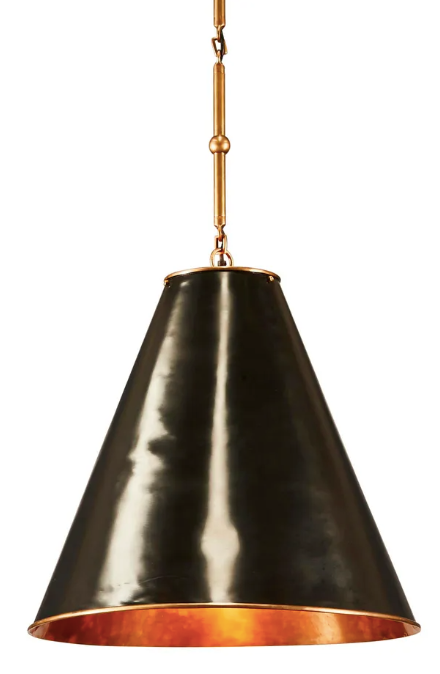 Monte Carlo Ceiling Pendant Small Black and Brass