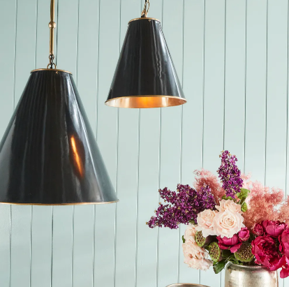 Monte Carlo Ceiling Pendant Small Black and Brass