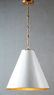 Monte Carlo Ceiling Pendant Small White and Brass