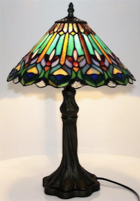 Multicolour Flower 12 Inch Leadlight Table Lamp