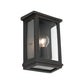 Madrid Small Textured Metal and Glass Outdoor Wall Light