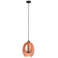 Moravian Glass Oval Pendant Light Copper