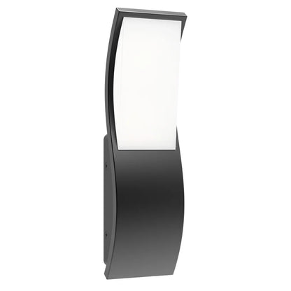 OLA: Exterior LED Wavy Rectangular Surface Mounted Wall Lights IP65