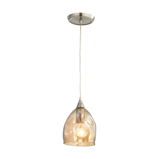 ORDITO: Abstract Chrome With Glass Ellipse Pendant Lights