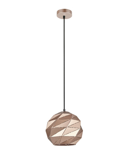 Origami Interior Dome Carved Iron Pendant