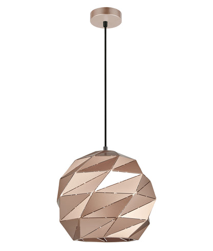 Origami Interior Dome Carved Iron Pendant