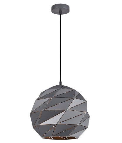 Origami Interior Dome Carved Iron Pendant
