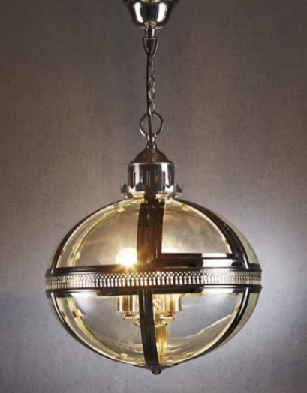 Oxford Nickel Three Light Pendant