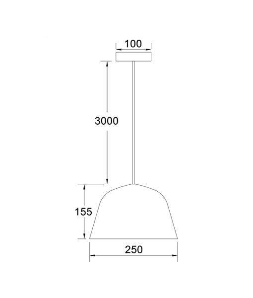 Pastel Angled Dome Shape Pendant Light