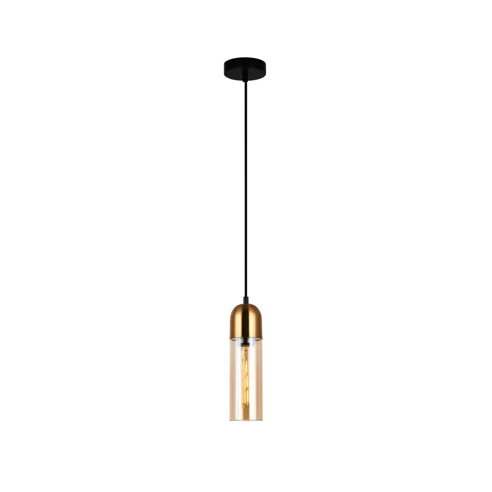PASTILLE: Interior Round Top Cylinder Glass Pendant Lights