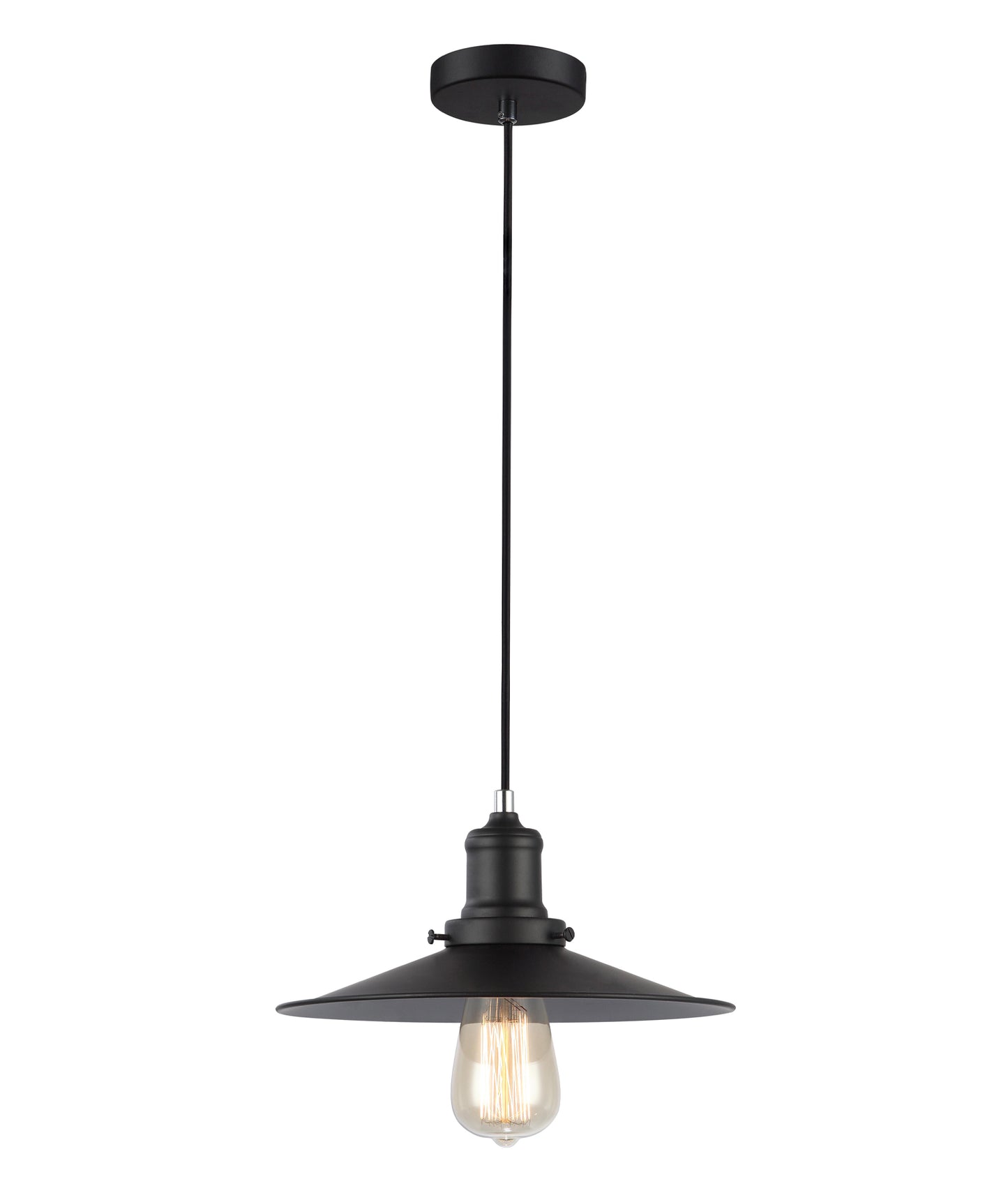 Piatto Black Industrial Pendant
