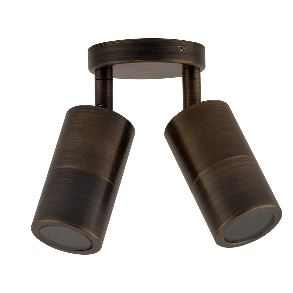 MR16 Exterior Wall Pillar Spot Lights (Antique Brass)