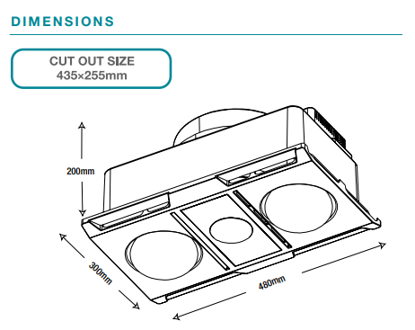 Profile Star LED 2 Heater Light and Exhast Fan