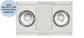 Profile Panel LED Tri Colour 2 Heat Fan Light White Combo