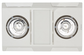 Profile Panel LED Tri Colour 2 Heat Fan Light White Combo