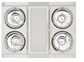 Profile Panel LED Tri Colour 4 Heat Fan Light White Combo