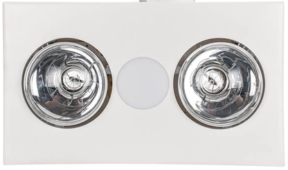 Profile forme LED Tri Colour 2 Heat Fan Light White Combo
