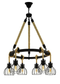 Rampside Vintage Rope Bar Six Light Circular Pendant