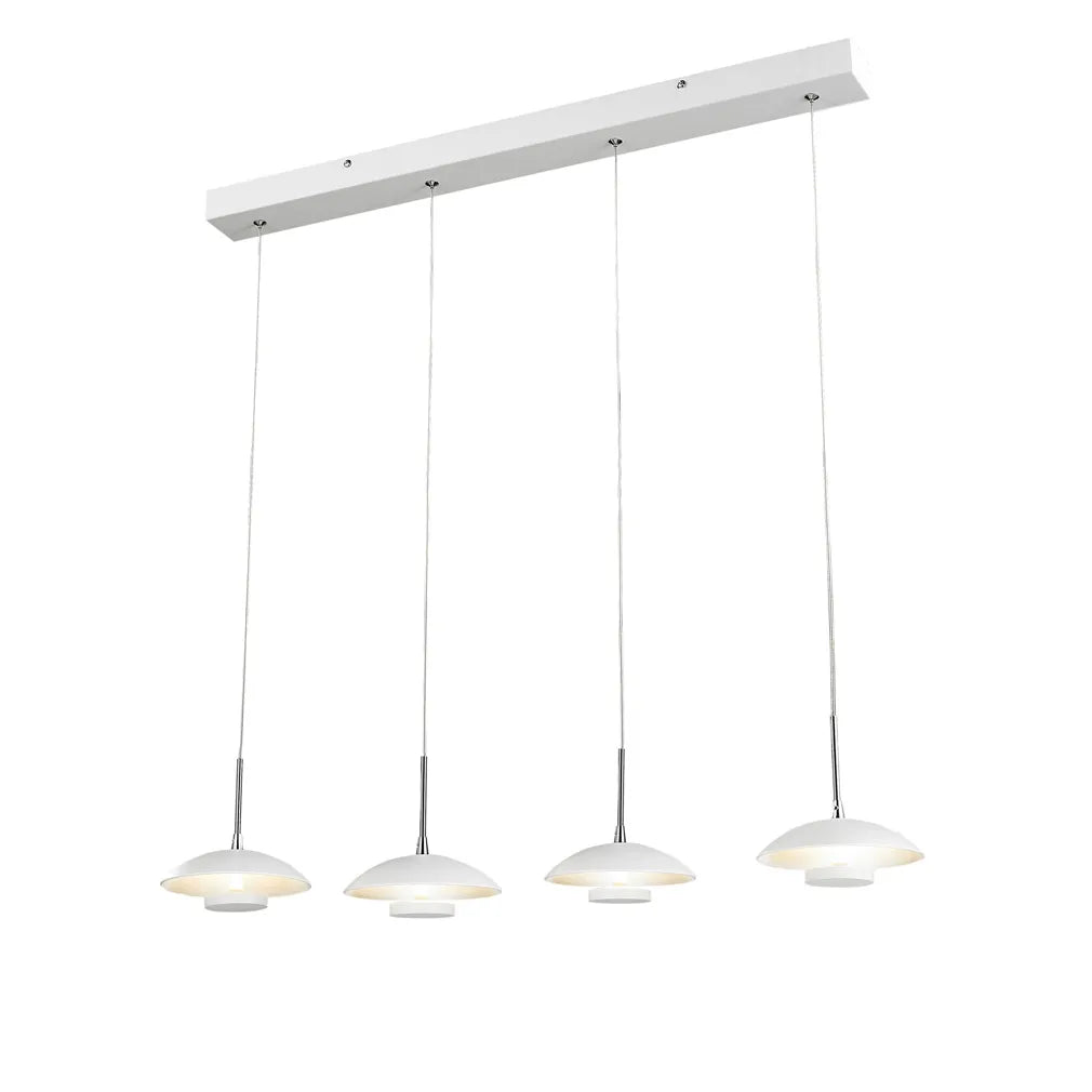 ROSWELL: LED 4x White UFO Bar Base Pendant Light