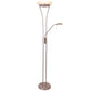 Reed LED Mother & Child Floor Lamp - Satin Chrome