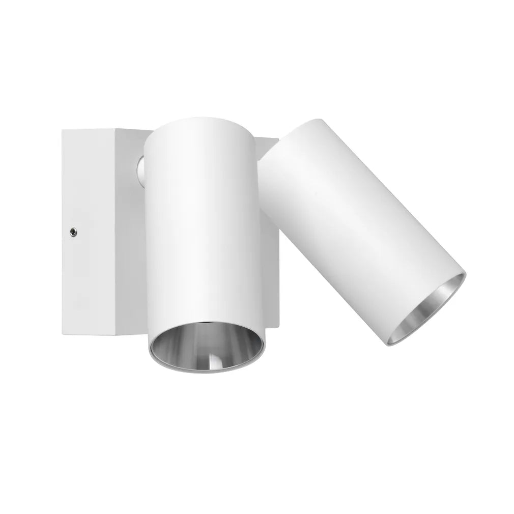 SEC: Surface Mounted LED Tri-CCT Double Adjustable Wall/Pillar Light (Matte White)