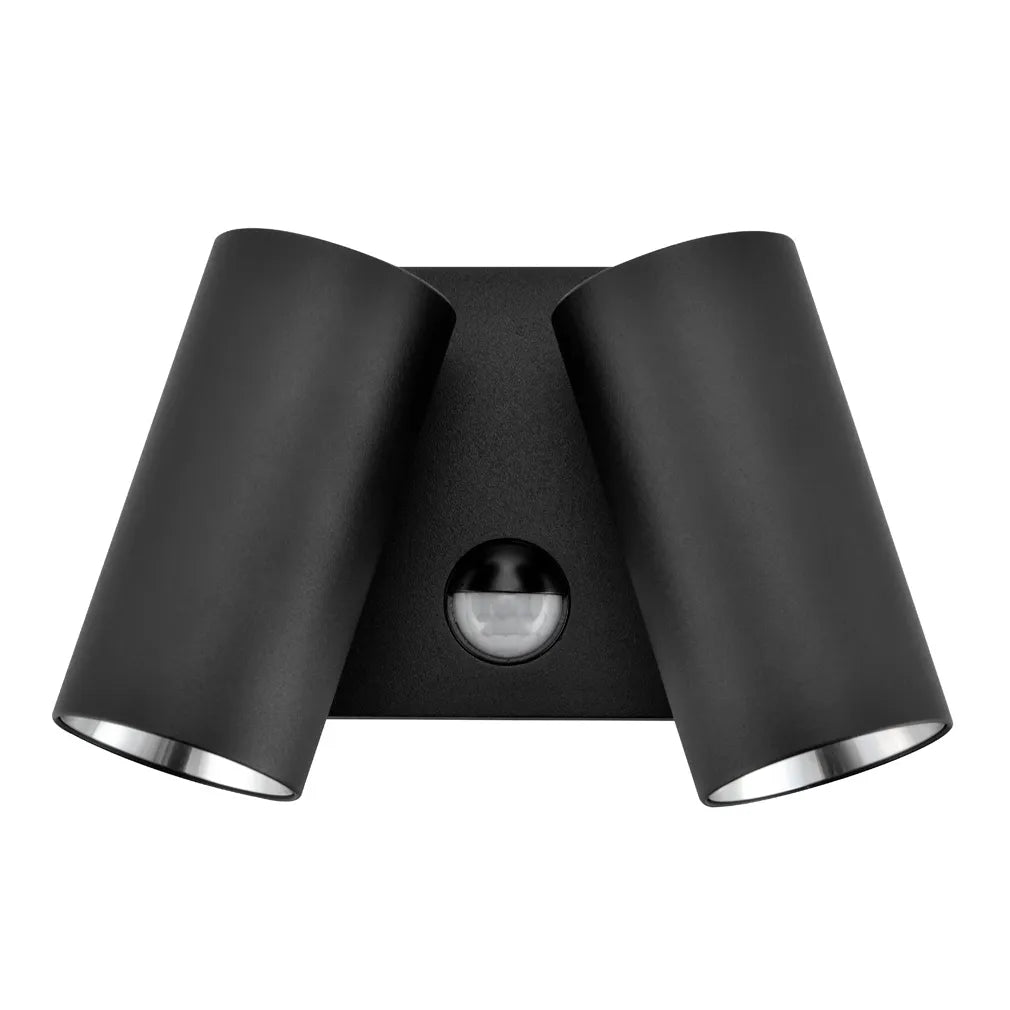 SEC: Surface Mounted LED Tri-CCT Double Adjustable Wall/Pillar Light (Matte Black)